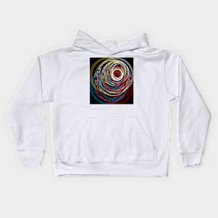 Optical Circular Illusion Abstract Geometric Kids Hoodie